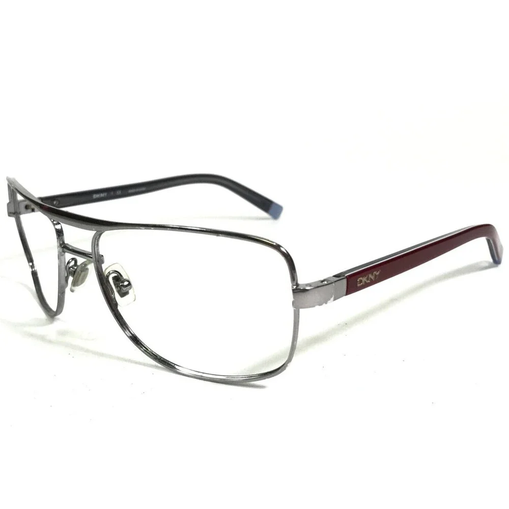 DKNY Eyeglasses Frames DY 5050 1003/87 Red Silver Square Full Rim 58-16-135